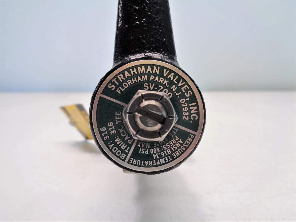 Strahman SV-700 Sampling Valve 3/4" x 1/2" NPT 600# Stainless Steel